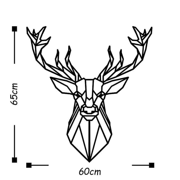 Asir Decorazione da parete Deer 4 Nero