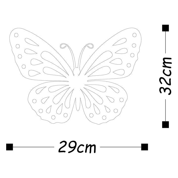 Asir Decorazione da parete Farfalla 2 Oro