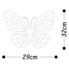 Asir Decorazione da parete Farfalla 2 Oro