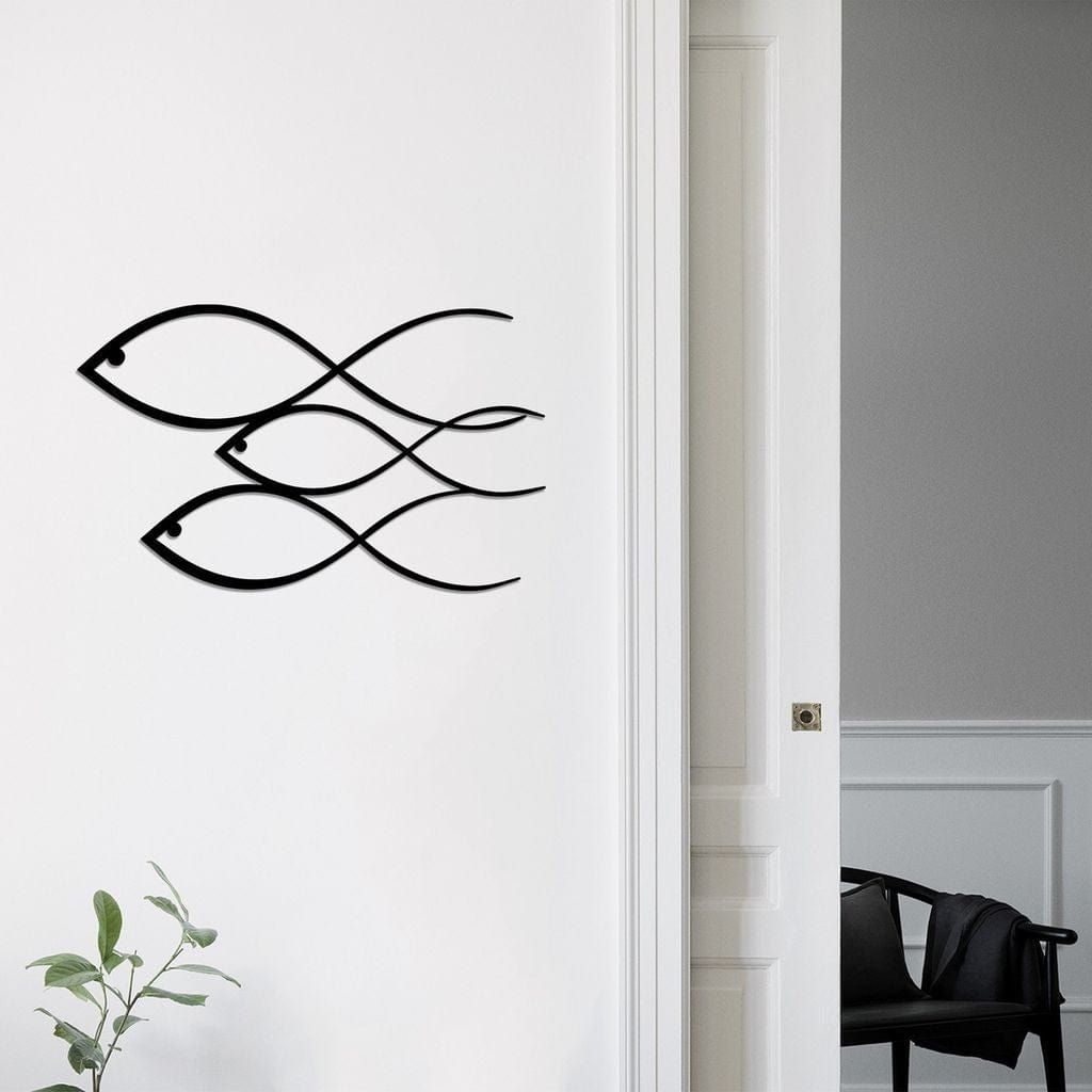 Asir Decorazione da parete Fish Nero