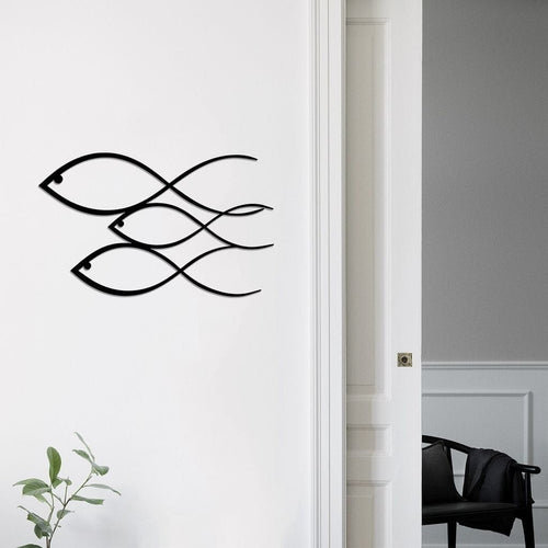 Asir Decorazione da parete Fish Nero