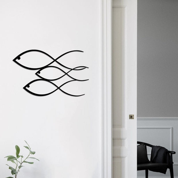 Asir Decorazione da parete Fish Nero