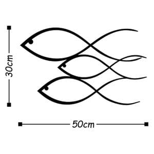 Asir Decorazione da parete Fish Nero