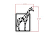 Asir Decorazione da parete Giraffe Nero