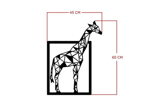 Asir Decorazione da parete Giraffe Nero