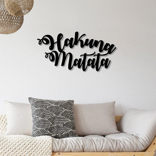 Asir Decorazione da parete Hakuna Matata Nero