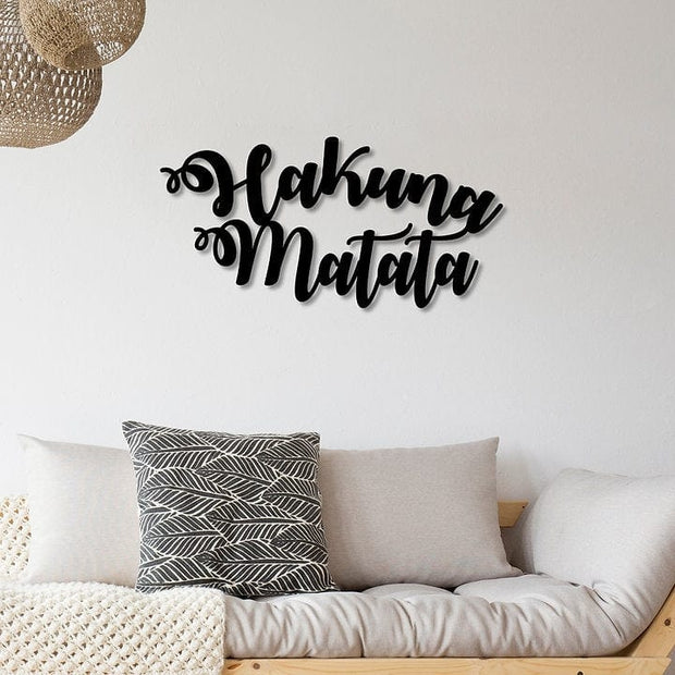 Asir Decorazione da parete Hakuna Matata Nero