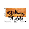 Asir Decorazione da parete Hakuna Matata Noce