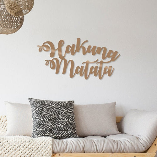 Asir Decorazione da parete Hakuna Matata Rame