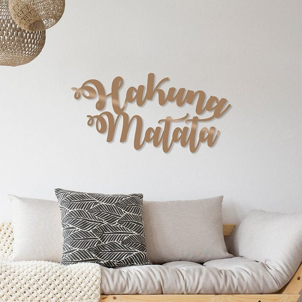 Asir Decorazione da parete Hakuna Matata Rame