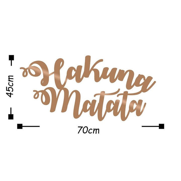 Asir Decorazione da parete Hakuna Matata Rame