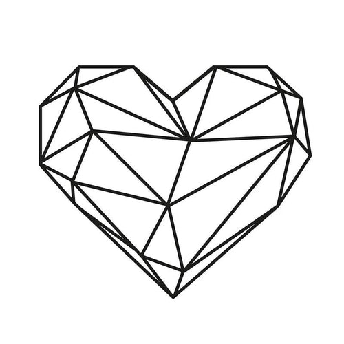 Asir Decorazione da parete Heart Nero