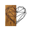 Asir Decorazione da parete Heart Noce