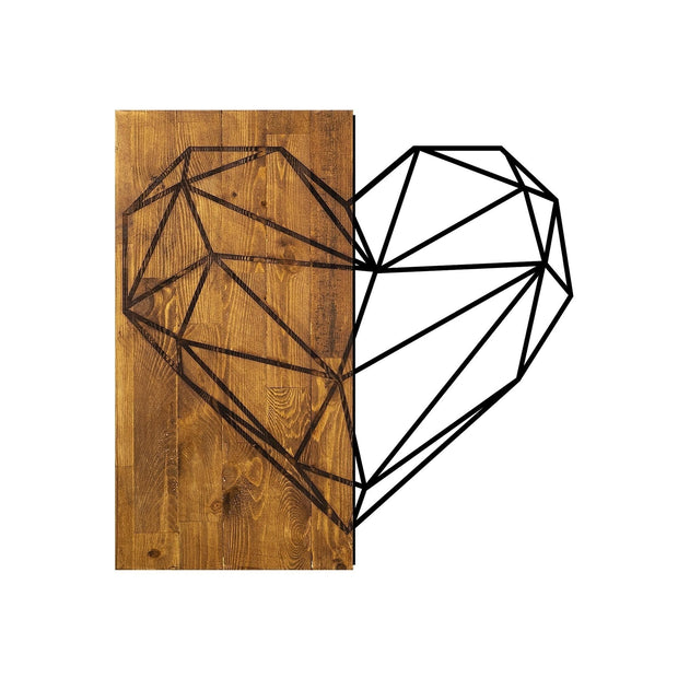 Asir Decorazione da parete Heart Noce