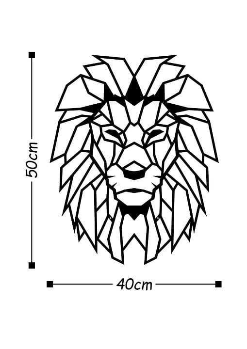 Asir Decorazione da parete Lion Nero