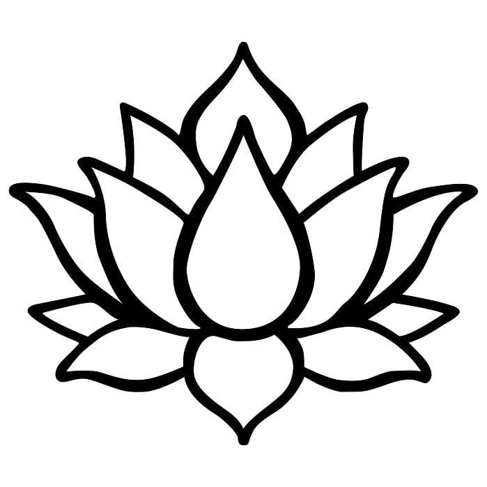 Asir Decorazione da parete Lotus Flower 1 Nero