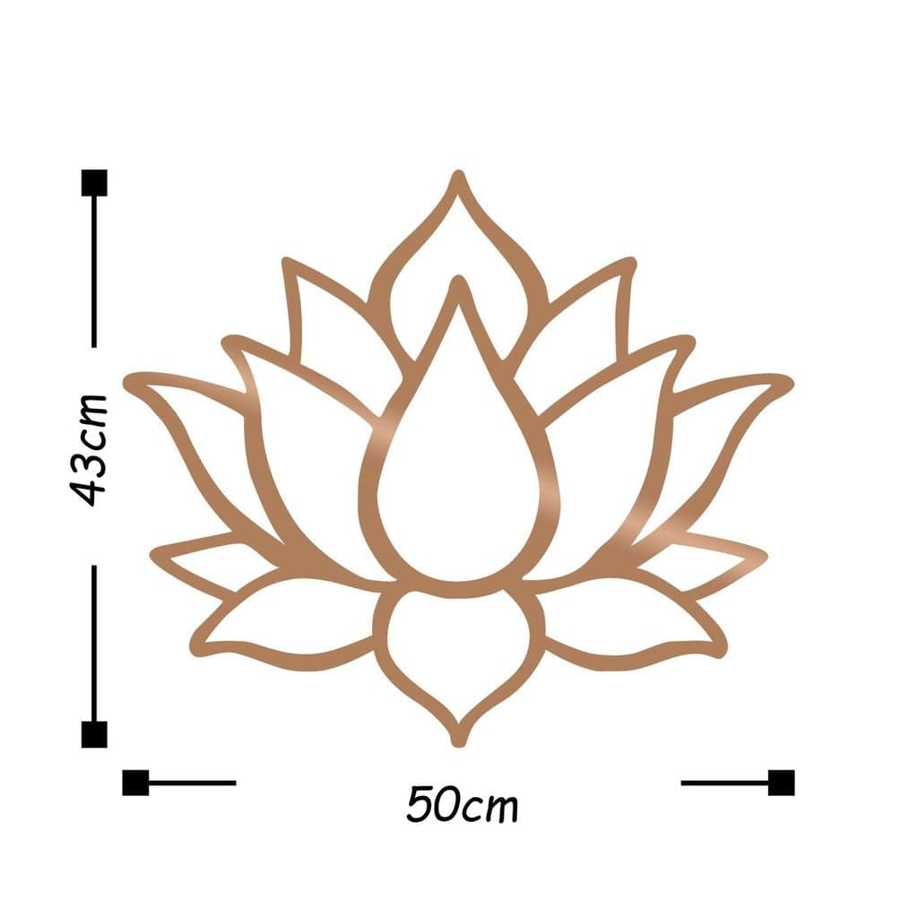 Asir Decorazione da parete Lotus Flower 1 Rame