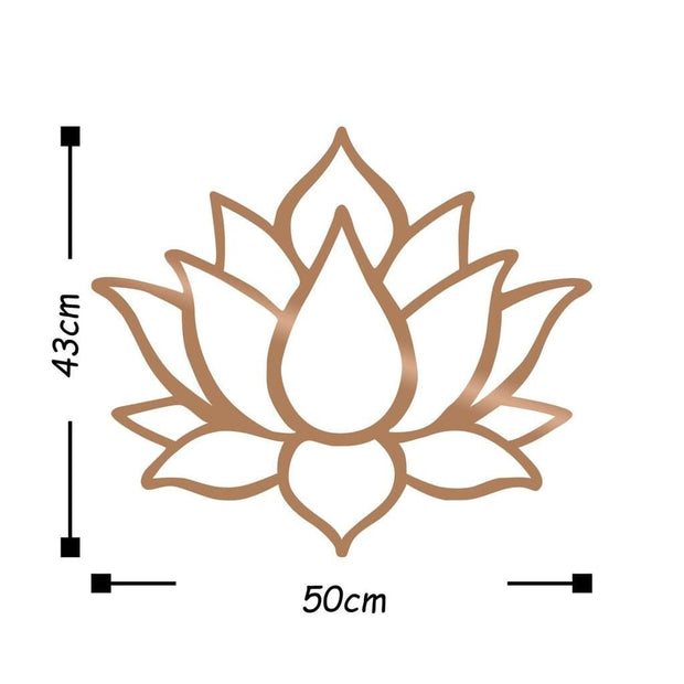 Asir Decorazione da parete Lotus Flower 1 Rame