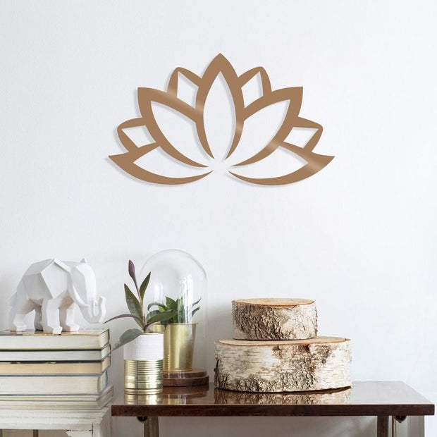 Asir Decorazione da parete Lotus Flower 2 Rame