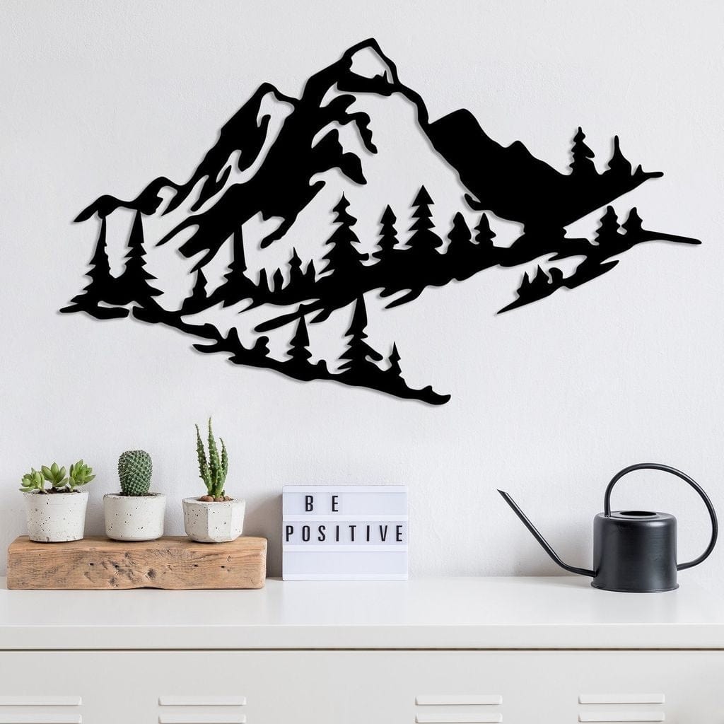 Asir Decorazione da parete Mountain 2 Nero