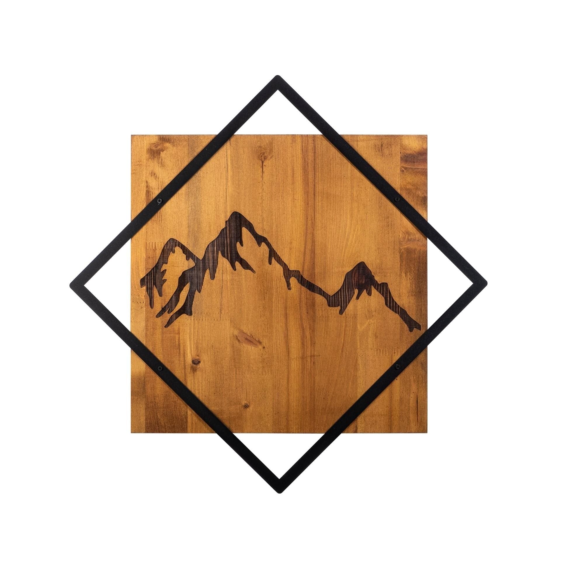 Asir Decorazione da parete Mountain 2 Noce