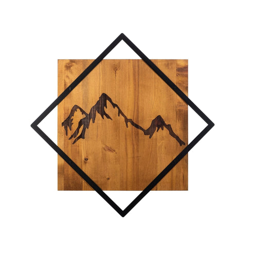Asir Decorazione da parete Mountain 2 Noce
