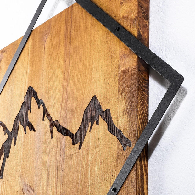 Asir Decorazione da parete Mountain 2 Noce