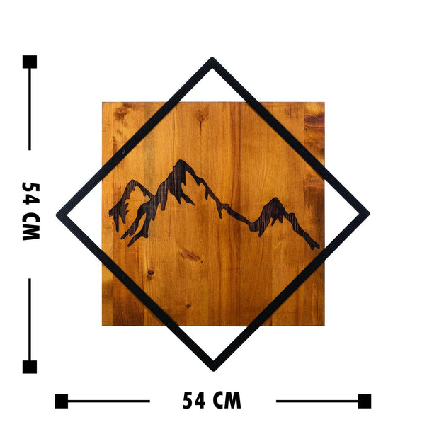 Asir Decorazione da parete Mountain 2 Noce