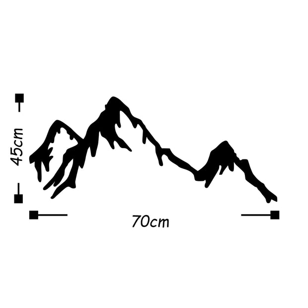 Asir Decorazione da parete Mountain Nero