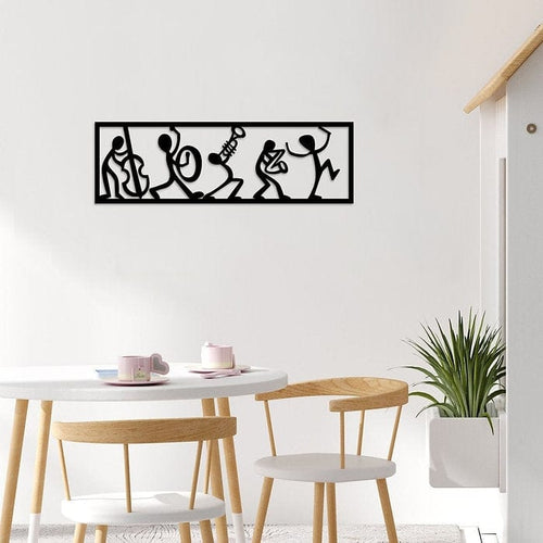 Asir Decorazione da parete Musicians Nero