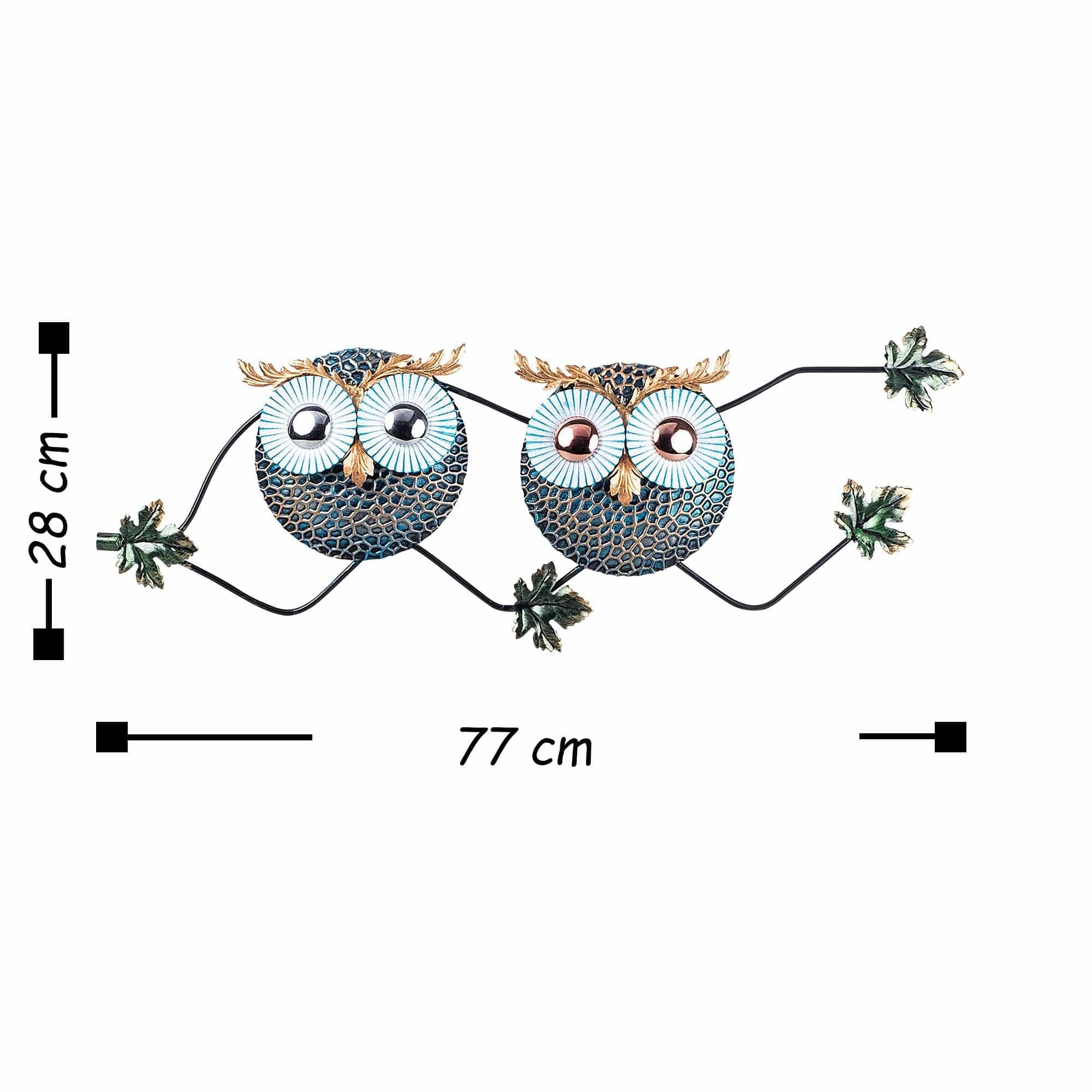 Asir Decorazione da parete Owl 3 Multicolore
