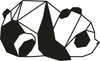 Asir Decorazione da parete Panda 2 Nero