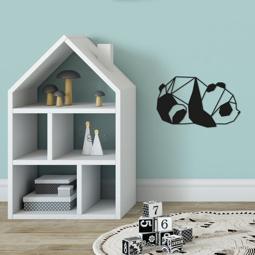Asir Decorazione da parete Panda 2 Nero