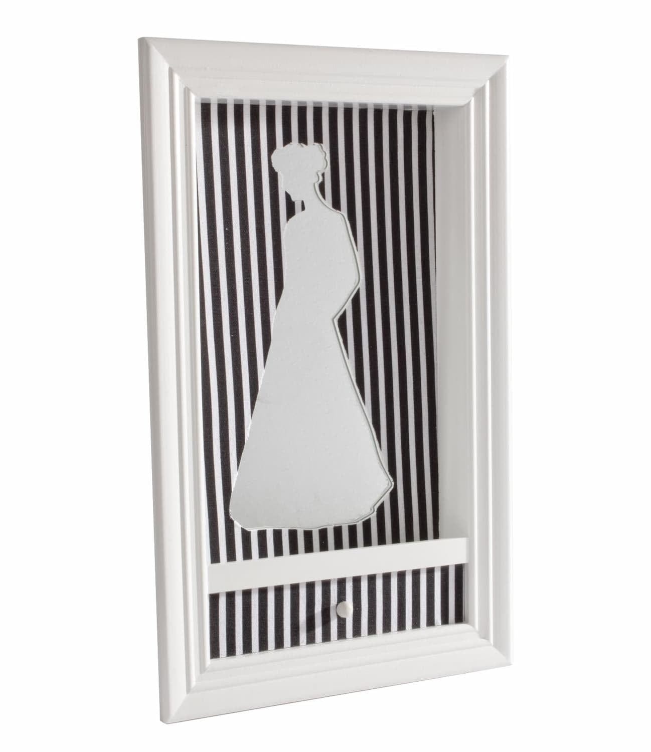 Bizzotto Decorazione da parete Redingote Bianco e Nero