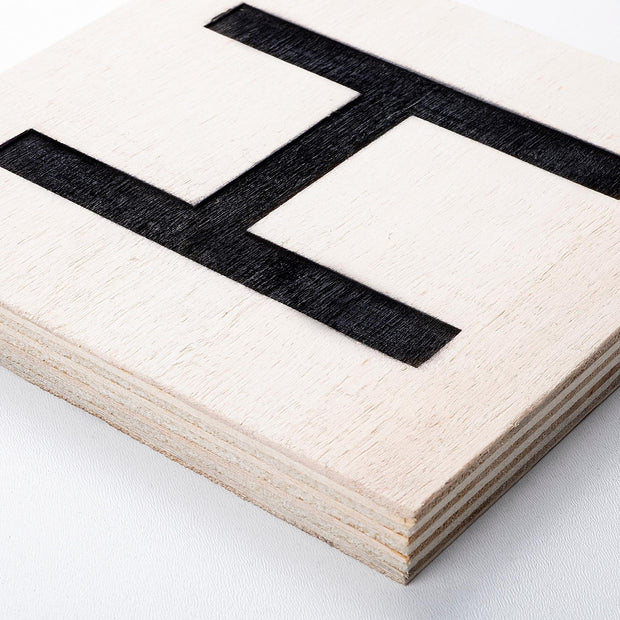 Asir Decorazione da parete Scrabble Set-4 Bianco e Nero