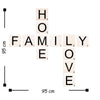 Asir Decorazione da parete Scrabble Set-4 Bianco e Nero