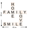 Asir Decorazione da parete Scrabble Set-5 Bianco e Nero