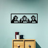 Asir Decorazione da parete Three Monkeys M Nero