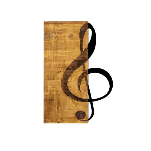Asir Decorazione da parete Treble Clef Noce