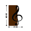 Asir Decorazione da parete Treble Clef Noce