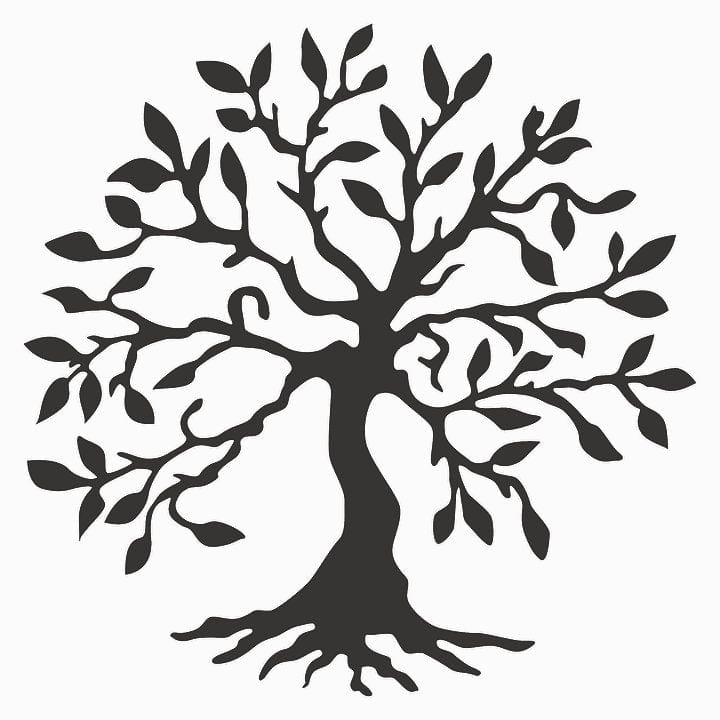 Asir Decorazione da parete Tree 3 Nero