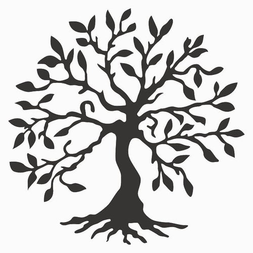 Asir Decorazione da parete Tree 3 Nero