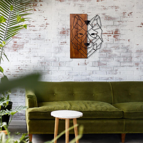 Asir Decorazione da parete Wolf 1 Noce