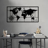 Asir Decorazione da parete World Map 7 Nero