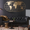 Asir Decorazione da parete World Map Glob Oro