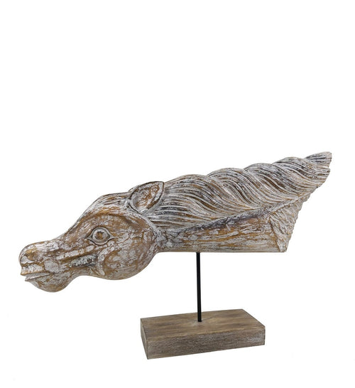 Moycor Decorazione Ethnic Horse Head Naturale