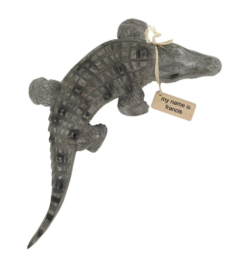 Moycor Decorazione Francis Crocodile Grigio