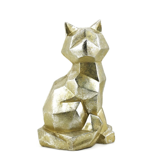 Moycor Decorazione Geometric Cat Argento