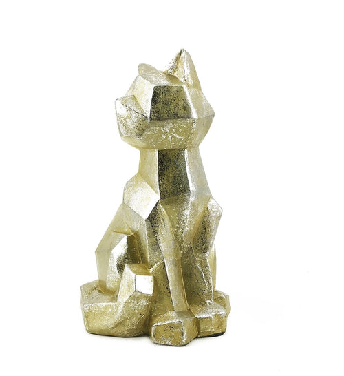 Moycor Decorazione Geometric Cat Argento
