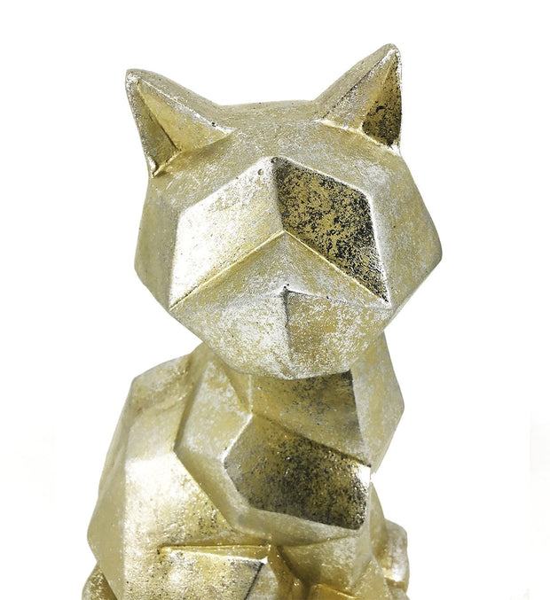 Moycor Decorazione Geometric Cat Argento